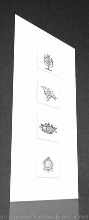 1 x Glasgow Coat of Arms mounted b&w print (portrait).