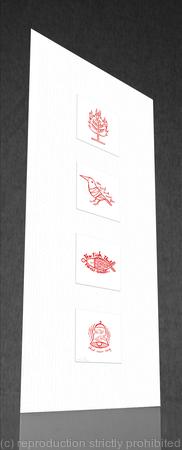 1 x Glasgow Coat of Arms  mounted red print (portrait).