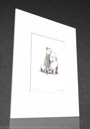 1 x A big dug hug (mounted and signed print).