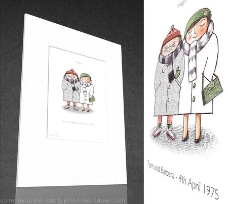 1 x Thegither (his & her) personalised print.