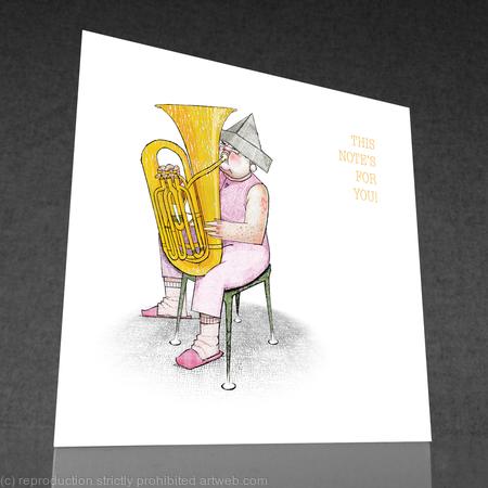 1 x ...the food of love... greetings card.