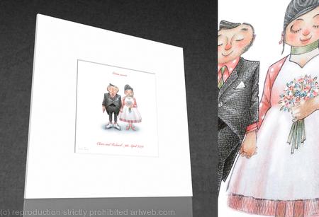 1 x Gettin' merrit. (Personalised, mounted & signed print).