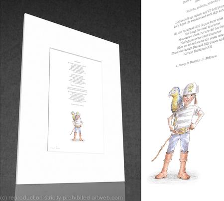 1 x Tomahawk Kid illustrated lyrics print.