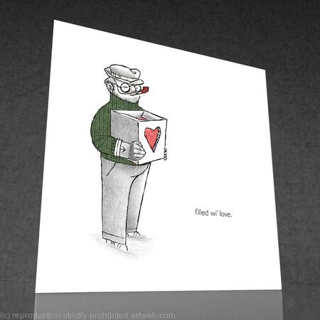Filled wi' love (part two) - greetings card.