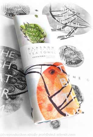 Glasgow Coat of Arms tea towel.