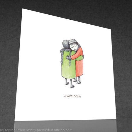 1 x a wee bosie greetings card (colour).