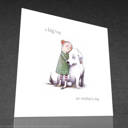 1 x a BIG hug on mother's day card.
