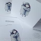 10 x a wee hug greetings cards (b&w).