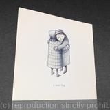 1 x a wee hug greetings card (b&w)