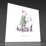 1 x a BIG DUG hug greetings card