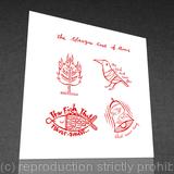 1 x Glasgow Coat of Arms greetings card (red) 