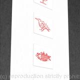 1 x Glasgow Coat of Arms  mounted red print (portrait).