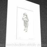 1 x A new wee baby (mounted and signed  print).