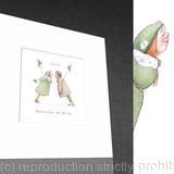 1 x Ae fond kiss. (Mounted & signed print).