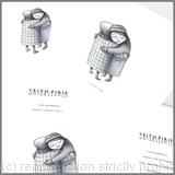 5 x a wee hug greetings cards (b&w)