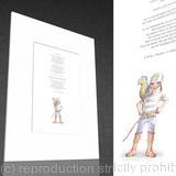 1 x Tomahawk Kid illustrated lyrics print.