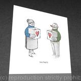 Twa hearts - greetings card.