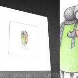 1 x a wee colour hug mounted and personalised print.