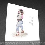 1 x strike a pose on Mother's Day greetings card.