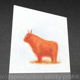 1 x Highland Cow greetings card.
