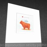 1 x I HEART CLOUDY-COO-COO-LAND (mounted & signed print).