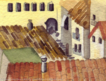 Greeting card-IT10 Mountain village