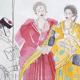 Gurkha wives, at the officer's mess. The first ghurka officer present. Of course, the Blackwatch cadet too.