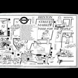 Brixton Food Map Tea Towel BXT8