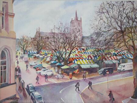 Norwich Market from Jarrolds' Window