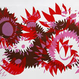 Red flower fireworks