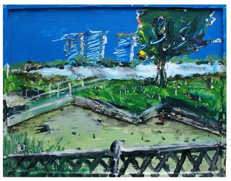 Towerblocks Across the New Rivers West Reservoir