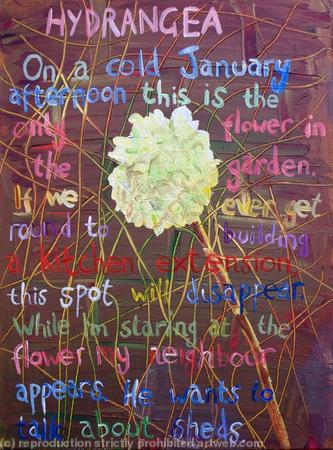 London Flower Painting: Fondly Remembering the Lost Bit Of Garden (While It Is Still There)