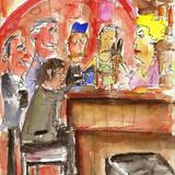 Drinkers at Dalys Pub