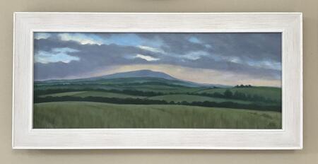 Wheat fields and the Brown Clee, evening