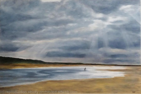 In the sun at Holkham Bay