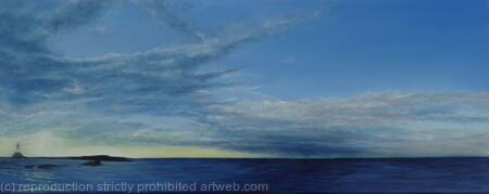 Farne islands at sunset