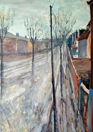 Park Drive, Ilkeston in Rain