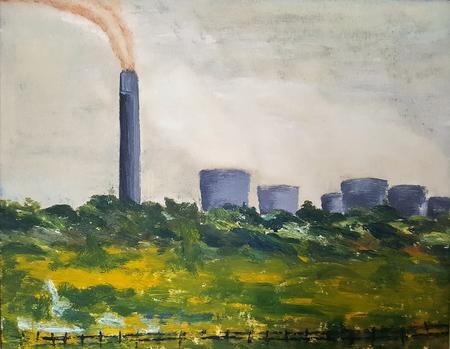 Radcliffe Power Station from Trent Lock