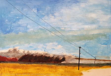 Landscape with Telegraph Poles, Cossall