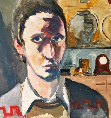 Self-portrait with Chinese Vases