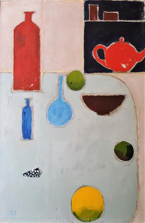 Still Life with Red Teapot