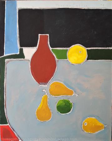 Still Life with Terracotta Pot and Pears