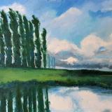Water Meadows with Poplars