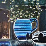Wild Camomile in Stripey Jug