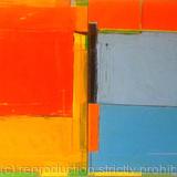 Composition in orange, coeruleum and ivory black 
