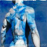 Male nude blue