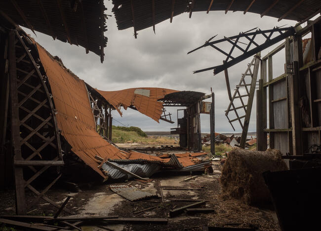 Paravane depot, collapse 2018