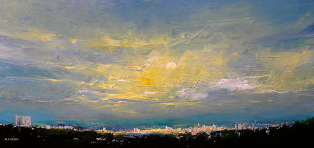 Evening Sky, Last Sunlight Over Sheffield