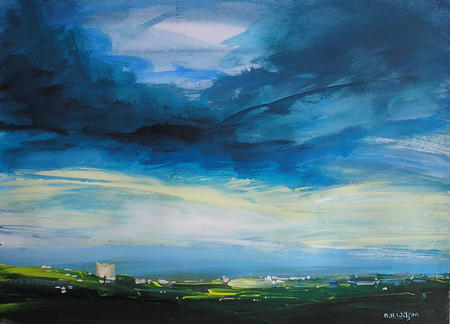 Evening sunlight over Sheffield