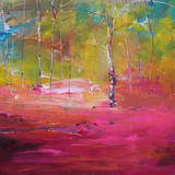 Three Birches, Autumn